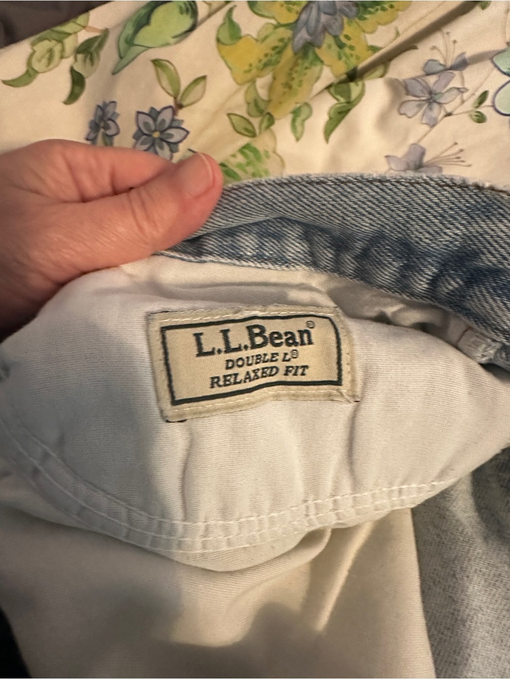 Vintage LL Bean Double L Relaxed Fit Jeans 36x30 Distressed Worn Faded 90s Denim - Picture 4 of 10